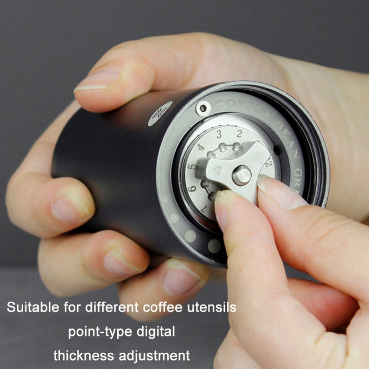 Manual Stainless Steel Core Dual Shaft Hand Crank Coffee Bean Grinder, Manual Stainless Steel