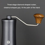Manual Stainless Steel Core Dual Shaft Hand Crank Coffee Bean Grinder, Manual Stainless Steel