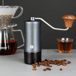 Manual Stainless Steel Core Dual Shaft Hand Crank Coffee Bean Grinder, Manual Stainless Steel