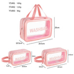 Transparente, wasserdichte Kosmetiktasche aus PVC, Größen: L (Pink), L (Schwarz), L (Weiß), M (Pink), M (Schwarz), M (Weiß), S (Pink), S (Schwarz), S (Weiß)