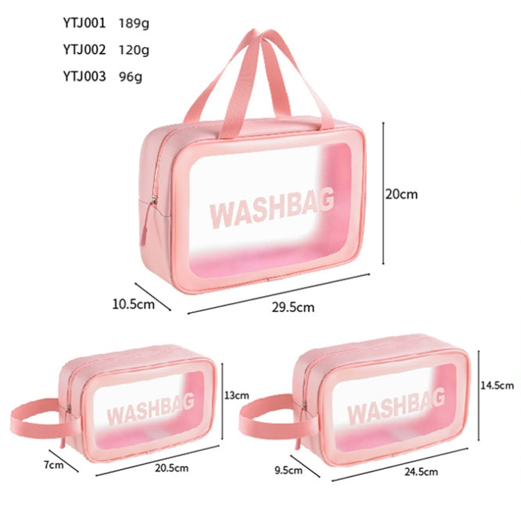 Transparente, wasserdichte Kosmetiktasche aus PVC, Größen: L (Pink), L (Schwarz), L (Weiß), M (Pink), M (Schwarz), M (Weiß), S (Pink), S (Schwarz), S (Weiß)