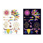 2 PCS Fluorescent Bronzing Waterproof Tattoo Stickers, JYG-001, JYG-002, JYG-003, JYG-004, JYG-005, JYG-006, JYG-007, JYG-008