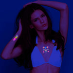 2 PCS Fluorescent Bronzing Waterproof Tattoo Stickers, JYG-001, JYG-002, JYG-003, JYG-004, JYG-005, JYG-006, JYG-007, JYG-008