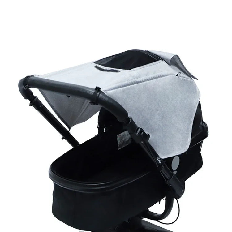 Accessoires universels pour poussette Bébé Pare-soleil avec Toit Ouvrant Visible, Gris, Rose, Noir