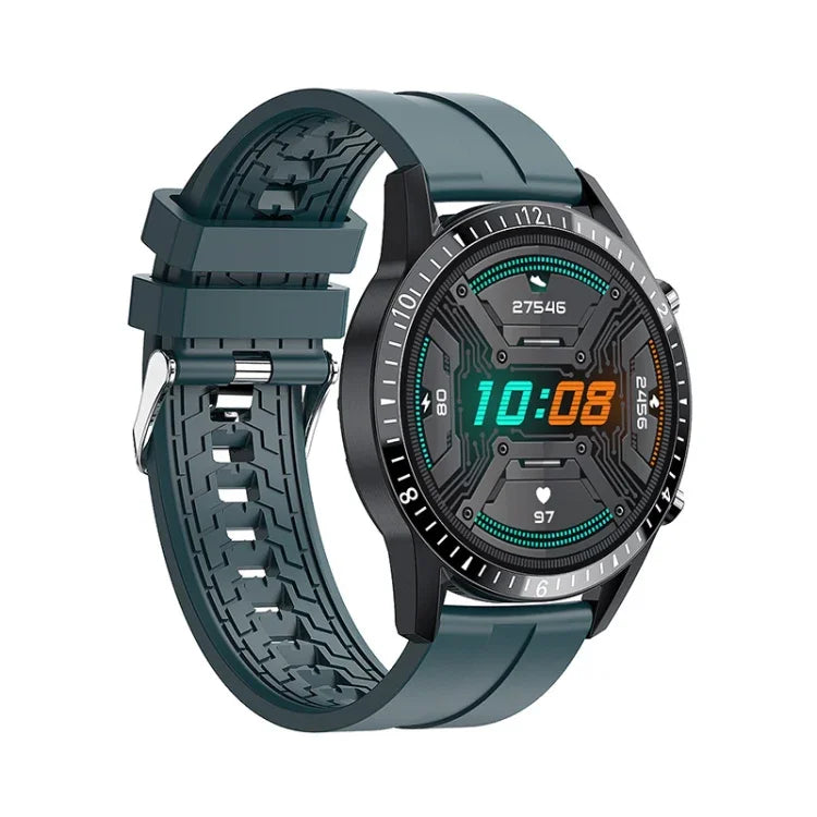 I9 1.5 Inch Heart Rate/Blood Pressure/Blood Oxygen Monitoring Watch, Color: Silver Steel, Black, Red, Orange, Green, Black Leather, Brown Leather, Black Steel, Silver Steel