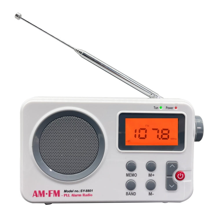 راديو محمول عتيق SY-8801 بشاشة LCD عالية الدقة، SY-8801