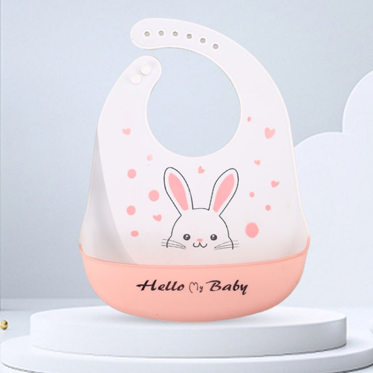 Bavoir en silicone imperméable à l'huile pour bébé, serviette ultra-fine, motif : Lapin BATT2, Lion Dot 2, Lapin à Lunettes 2, Bon Ours 2, Monde des Dinosaures, Gros et Petit Dinosaure