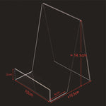 2 PCS Acrylic Display Stand Transparent Book Shelf Photo Frame Holder, 100 x 115 x 145mm