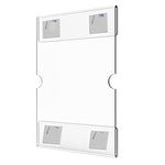 2 PCS 4x6 Inch Wall Mounted Acrylic Signage Bracket Wall Photo Frame, Wall Photo Frame