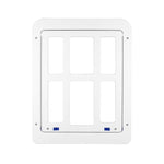 Porte à carreaux pour animaux de compagnie pour fenêtre moustiquaire avec trou de porte et fermeture automatique verrouillable