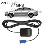 2 قطع مضخم هوائي GPS للأقمار الصناعية DVD ملاحة السيارة، واجهة FAKRA-C، قاعدة بلاستيكية