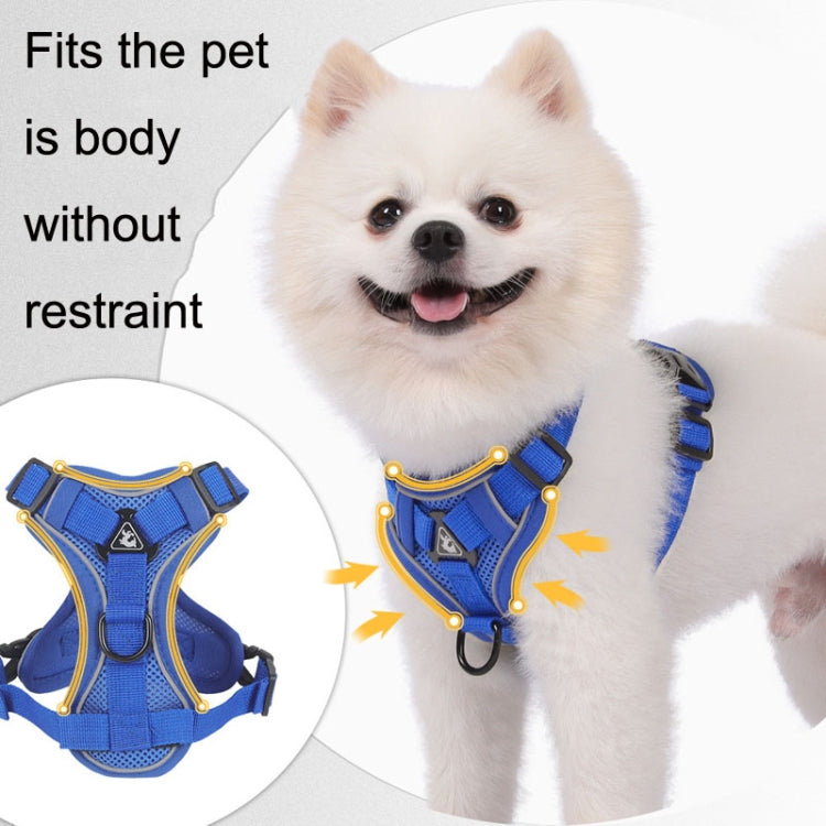 HT-864 Pet Traction Rope Reflective Breathable Dog Chest Strap Vest, Size:, S, M, L, XL