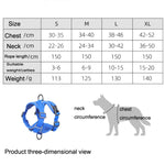HT-864 Pet Traction Rope Reflective Breathable Dog Chest Strap Vest, Size:, S, M, L, XL
