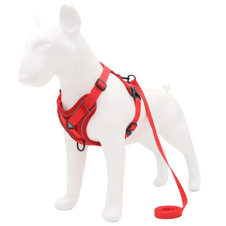 HT-864 Pet Traction Rope Reflective Breathable Dog Chest Strap Vest, Size:, S, M, L, XL