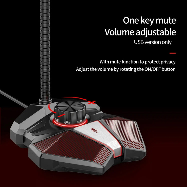 JK Omni-directional Pick-up Microphone Built-in Sound Card  Flexible Gaming Mic, 3.5mm, USB