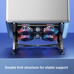 Laptop Radiator Bracket Folding Storage Air-cooled Cooling Base,Style:, Double Fan, Four Fan