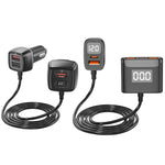 One For Four Car Charger QC3.0 Fast Charge 4USB Car Front And Rear Seat Car Charger, Style:, Upgraded Edition