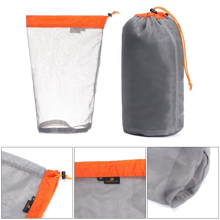 LUCKSTONE WSD2005020 Lightweight Mesh Organizing Storage Bag, Size:, S (Gray Blue), M (Gray Orange), L (Gray Green), XL (Gray Blue), XXL (Gray Black), S (Black Blue), M (Black Orange), L (Black Green), XL (Black Blue), XXL (Black Black)