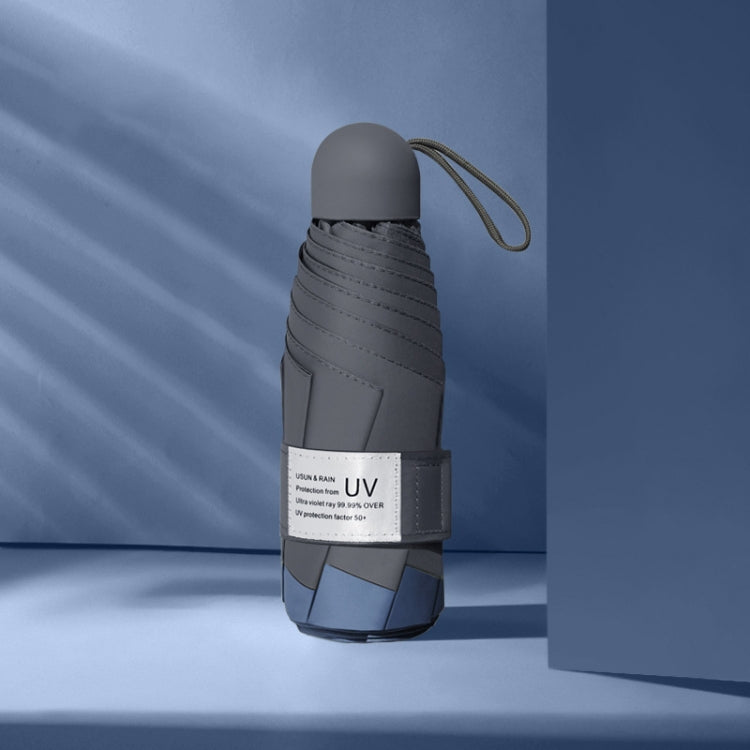 LY-0621 Five-Fold Six-bone Umbrella Simple Black Glue Sunscreen Umbrella, Six-bone Turmeric, Six-bone Midsummer Pink, Six-bone Haze Blue, Six-bone Matcha Green, Six-bone Navy, Six-bone Ink Green