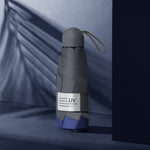 LY-0621 Five-Fold Six-bone Umbrella Simple Black Glue Sunscreen Umbrella, Six-bone Turmeric, Six-bone Midsummer Pink, Six-bone Haze Blue, Six-bone Matcha Green, Six-bone Navy, Six-bone Ink Green