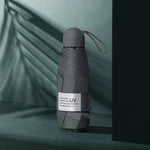 LY-0621 Five-Fold Six-bone Umbrella Simple Black Glue Sunscreen Umbrella, Six-bone Turmeric, Six-bone Midsummer Pink, Six-bone Haze Blue, Six-bone Matcha Green, Six-bone Navy, Six-bone Ink Green