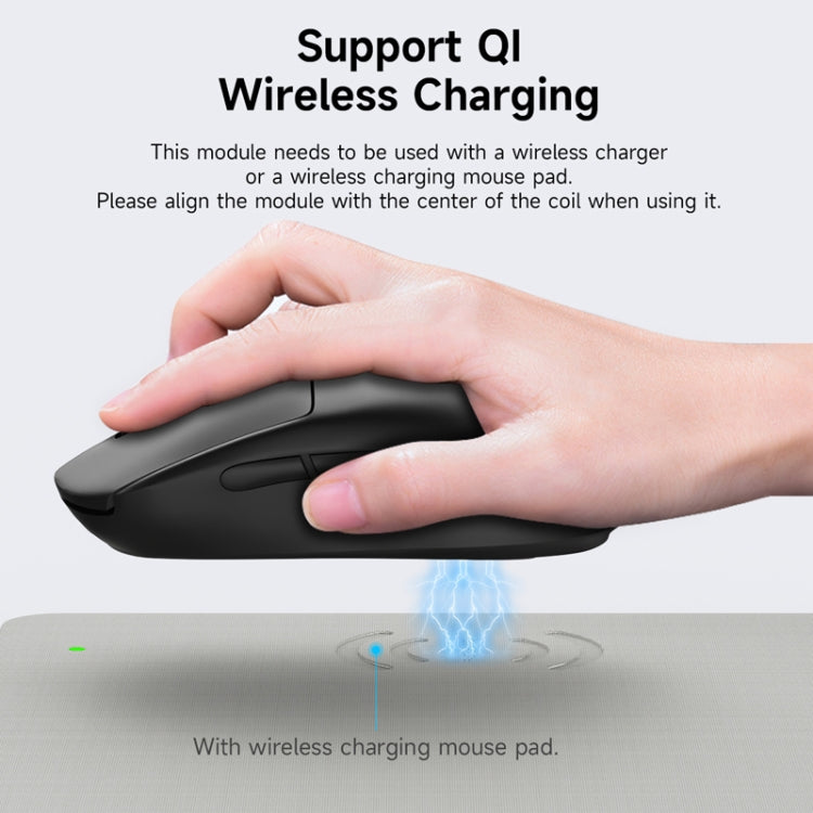 For Logitech G502 / G703 / G403 / G903 / GPW / GPW2 Mouse Wireless Charging Module, Transparent, Transparent + Wireless Charging, Flash