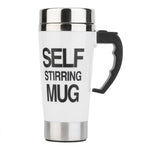 FX-589 400ml 304 Stainless Steel Automatic Stirring Coffee Cup, Green, White, Red, Yllow, Black, Blue