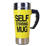 FX-589 400ml 304 Stainless Steel Automatic Stirring Coffee Cup, Green, White, Red, Yllow, Black, Blue
