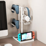 Desktop Headset Gamepad Game Console Storage Bracket, White, Black