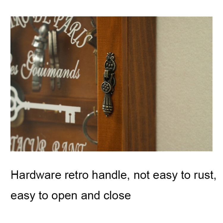 Entry Wooden Wall Hanging Key Storage Box, Spec:, Old Colors, Blue, Old with 3 Seamless Nails, Blue with 3 Seamless Nails