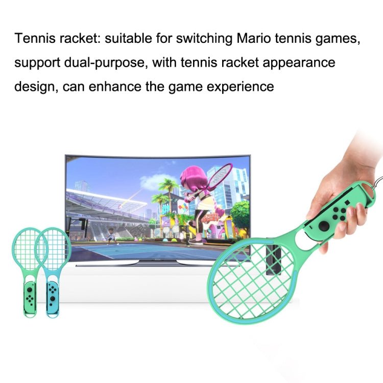 DOBE TNS-2123 Sports Lightsaber + Leg Strap + Tennis Racket + Wrist Strap 7 In 1 Sports Set For Nintendo Switch, DOBE 7 In 1