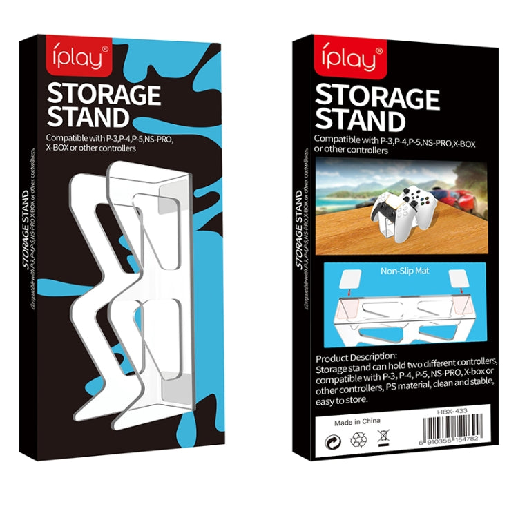IPLAY HBX-433 Gamepad Transparent Desktop Display Stand For PS4 / PS5 / PS3 / Xbox / Switch, HBX-433