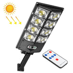 E-SMARTER LED Strong Light Dual Row Road Light Solar Garden Sensor Light, Style:, W789A-4, W789B-4