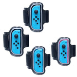 2PCS JYS JYS-NS242 For Nintendo Switch Joy-con Small Handlebar Leg Sports Straps, JYS-NS242(Black), JYS-NS242(Red Blue)