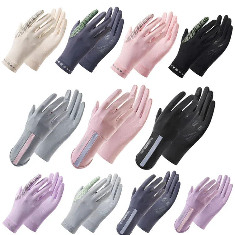 1 Pair XC-14 Riding Driving Sunscreen Anti-UV Fingerless Ice Silk Gloves, Style:, Honeycomb (Purple), Honeycomb (Pink), Honeycomb (Yellow), Honeycomb (Gray), Honeycomb (Black), Honeycomb (Dark Gray), Line (Purple), Line (Dark Gray), Line (Light Gray)  ...