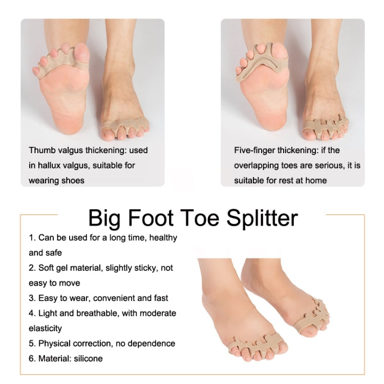 Toe Valgus Silicone Corrector Big Foot Toe Splitter, Thickened Wearable Shoes, Home Use