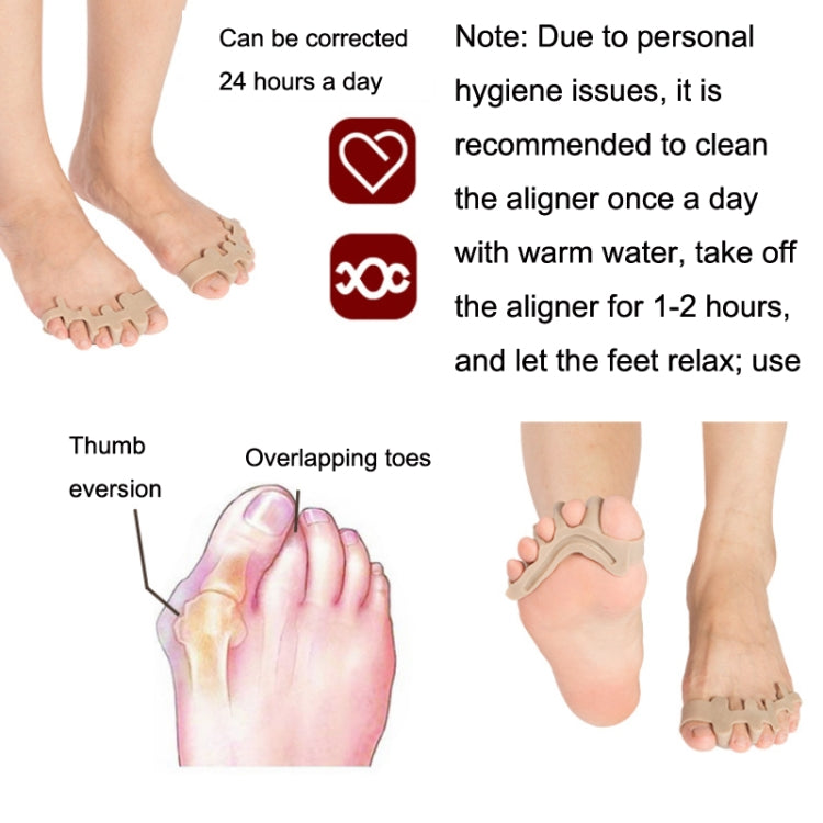 Toe Valgus Silicone Corrector Big Foot Toe Splitter, Thickened Wearable Shoes, Home Use