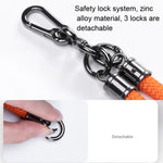 Mobile Phone Mountaineering Rope Lanyard  Can Be Hung Neck Or Crossbody, Black, Orange, Sky Blue, Red, Gem Blue, Violet, Brick Orange