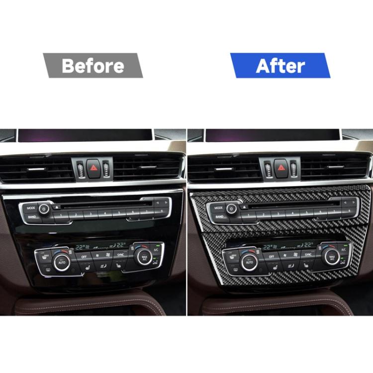 For BMW X1 F48/X2 F39 3pcs /Set Left-Hand Drive Radio + Air Conditioning Panel Sticker, Left-Hand Drive