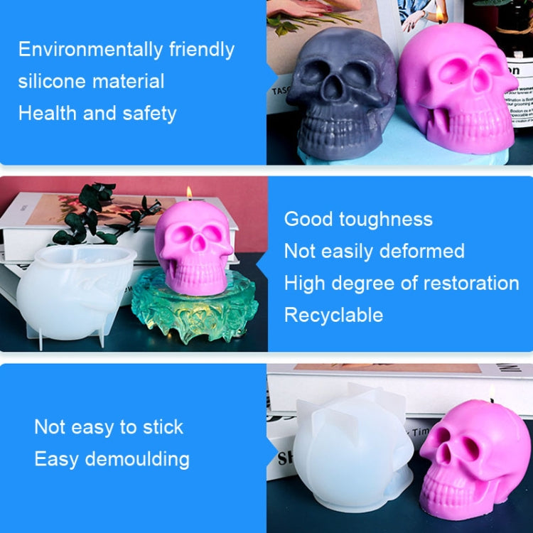 D804 Epoxy Mould Skull Candle Silicone Mould, D804