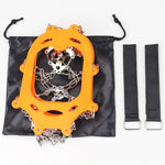 1 Pair  23 Spikes Crampons Outdoor Winter Walk Ice Fishing Snow Shoe Spikes,Size:, M Orange, L Orange, XL Orange, M Black, L Black, XL  Black
