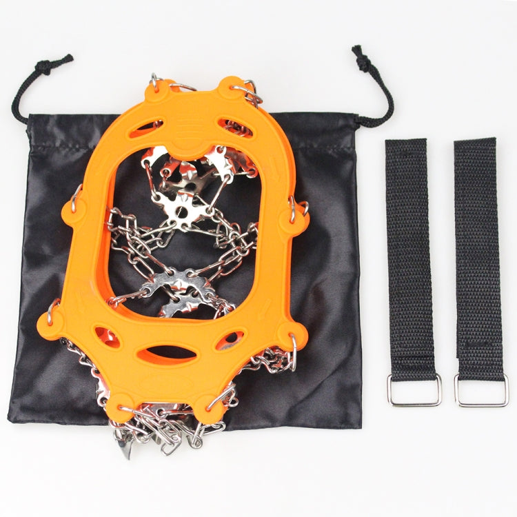 1 Pair  23 Spikes Crampons Outdoor Winter Walk Ice Fishing Snow Shoe Spikes,Size:, M Orange, L Orange, XL Orange, M Black, L Black, XL  Black