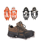 1 Pair  18 Large Spikes Crampons Outdoor Winter Walk Ice Fishing Snow Shoe Spikes,Size:, M Black, L Black, M Orange, L Orange