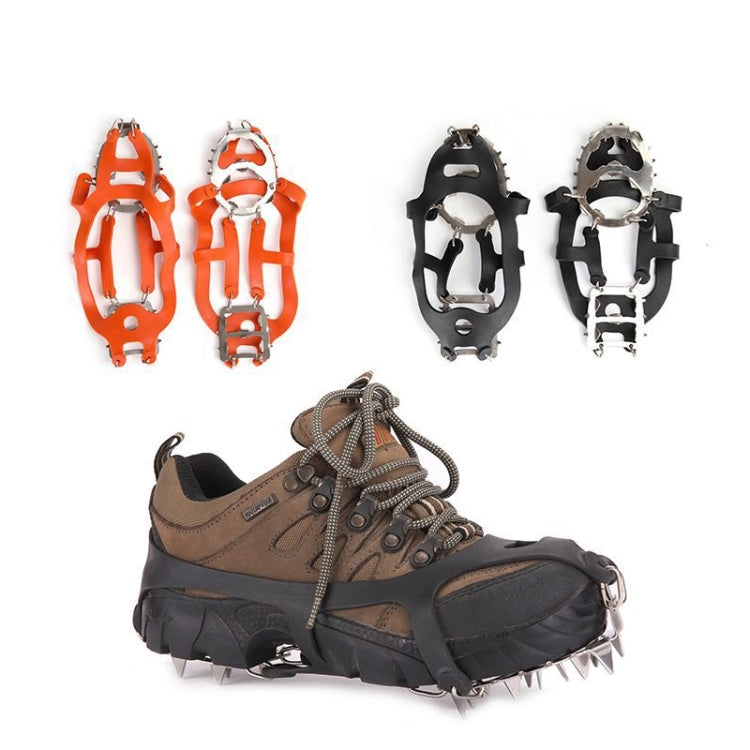 1 Pair  18 Large Spikes Crampons Outdoor Winter Walk Ice Fishing Snow Shoe Spikes,Size:, M Black, L Black, M Orange, L Orange