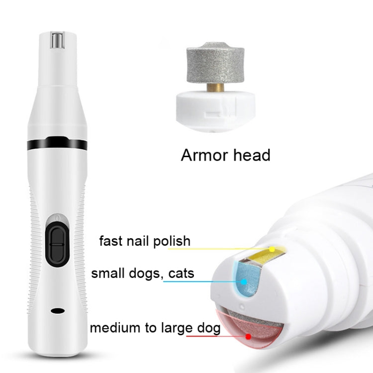 Pet USB Electric Shaver Dog Hair Trimming Nail Polisher, Nail Polisher