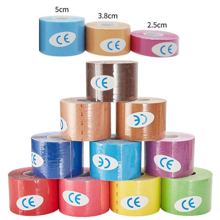 3pcs Muscle Tape Physiotherapy Sports Tape Basketball Knee Bandage, Size:, 2.5cm x 5m, 3.8cm x 5m, 5cm x 5m
