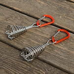 Outdoor Barracks Octopus Buckle Camping Deck Nail Stainless Steel Fixed Tent Rope Buckle, Octopus Buckle