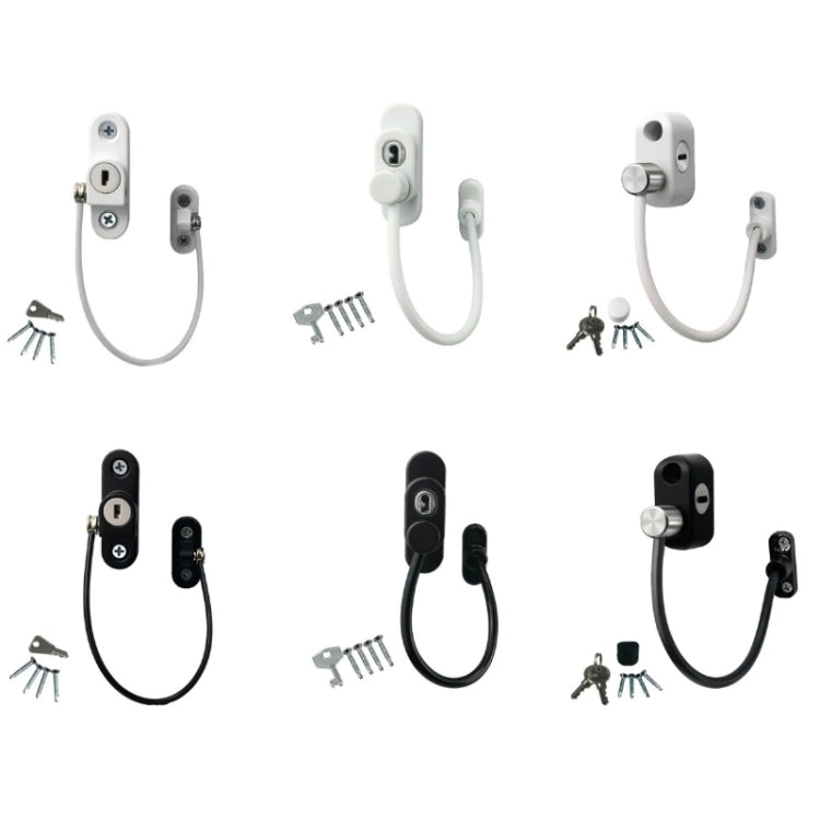 Children High-rise Anti-fall Safety Lock Window Push Limiter, Color:, White, Black, White (Thick), Black (Thick), White (Special Thick), Black (Special Thick), White (Enhanced), Black (Enhanced), White (High Standard), Black (High Standard)