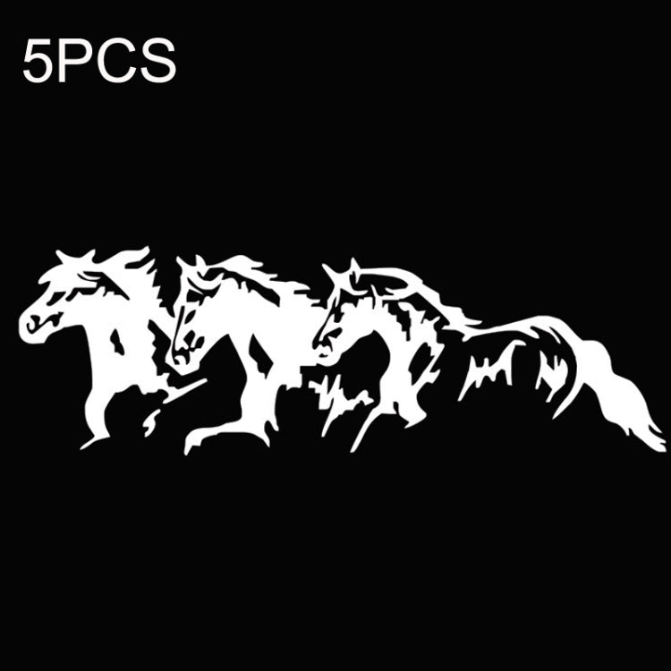 5PCS FGM-002 Carving Reflective Stickers Galloping Horse Car Body Sticker, Galloping Horse