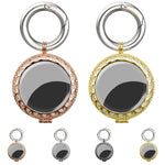 Anti-Lost Plating Keychain Locator Tracker Protective Cover For AirTag 2nd Gen / AirTag 1st Gen, Black Gold, White Gold, Rose Gold, Gold